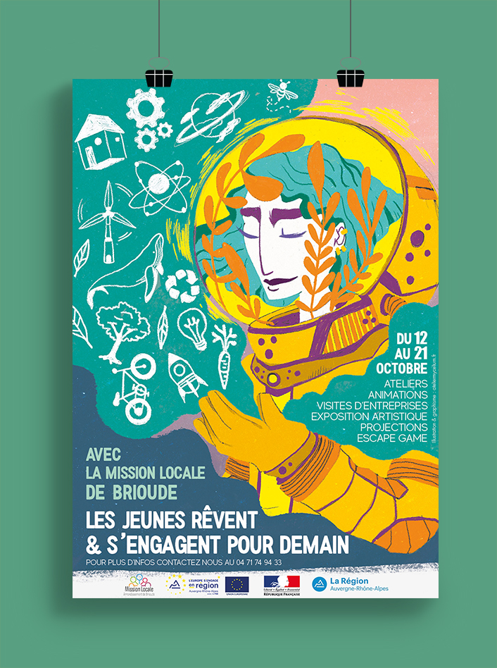 Affiche Mission Locale Brioude Atelier Mycelium